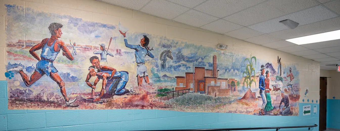 Mural painted on Tonalea day school wall
